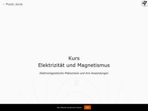 Cover: Kurs: Elektrizität und Magnetismus