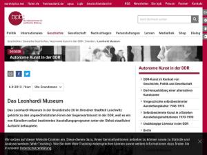Cover: Leonhardi Museum - Dossier: Autonome Kunst in der DDR