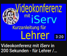 Cover: Videokonferenz mit iServ in 200 Sekunden - für Lehrer / Moderatoren ( Übersicht Kurzanleitung ) - YouTube