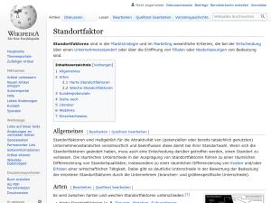Cover: Standortfaktor - wikipedia.org