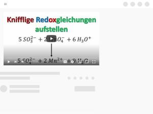 Cover: Knifflige RedOx-Gleichungen aufstellen (Erklärvideo von LED@YouTube)