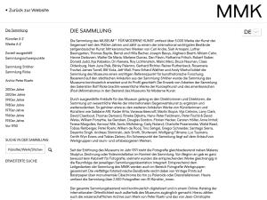 Cover: Digitales Sammlungsarchiv | Sammlung Museum für Moderne Kunst Frankfurt am Main