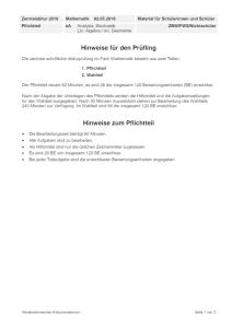 Cover: Abitur 2018 Mathematik eA Pflichtteil ZBW/FWS/Nichtschüler Lernende Niedersachsen
