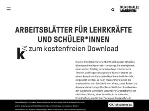 Cover: Arbeitsblätter für Lehrkräfte und Schüler*innen | Kunsthalle Mannheim