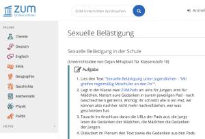 Cover: Sexuelle Belästigung - ZUM-Unterrichten