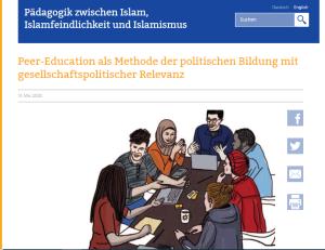 Cover: Peer-Education als Methode der politischen Bildung mit gesellschaftspolitischer Relevanz 
