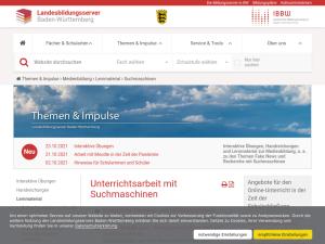 Cover: Unterrichtsarbeit mit Suchmaschinen — Landesbildungsserver Baden-Württemberg