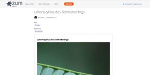 Cover: Lebenszyklus des Schmetterlings | ZUM-Apps