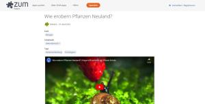 Cover: Wie erobern Pflanzen Neuland? | ZUM-Apps