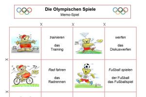 Cover: Memo-Spiel zu den Olympischen Spielen