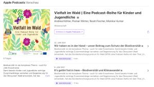 Cover: Vielfalt im Wald -Podcast-Reihe | 