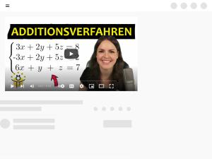 Cover: ADDITIONSVERFAHREN mit 3 Variablen – Gleichungssysteme lösen mit 3 Unbekannten, Gleichungen - YouTube