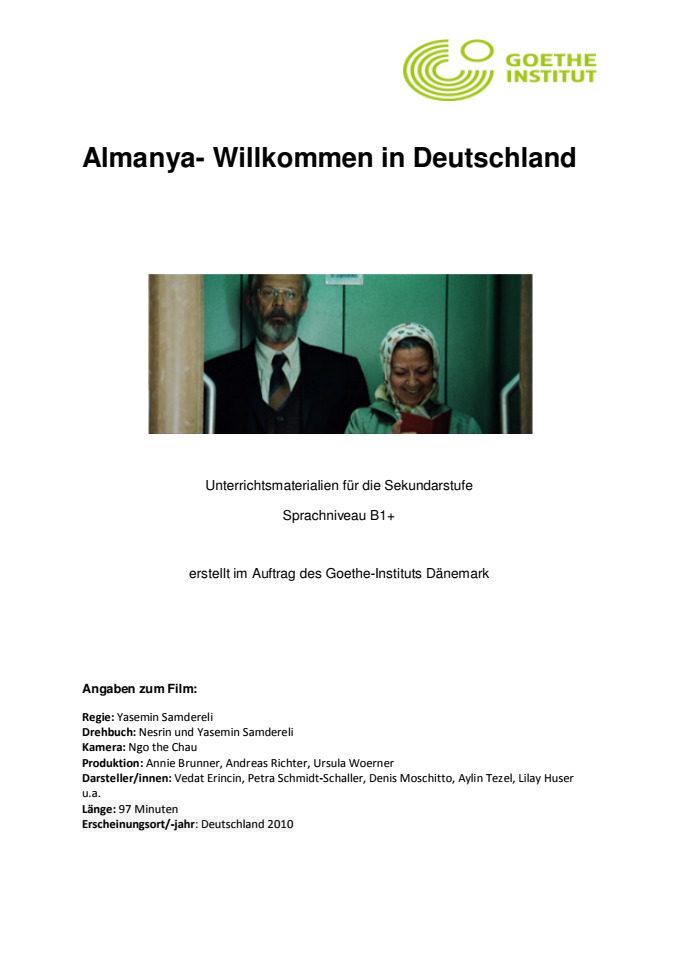 Cover: Almanya - Willkommen in Deutschland - Arbeitsblatt