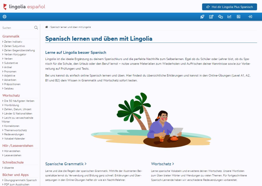 Cover: Lingolia | Spanisch lernen und üben