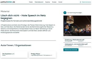 Cover: Lösch dich nicht - Hate Speech im Netz begegnen