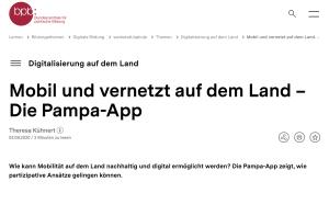 Cover: Mobil und vernetzt auf dem Land – Die Pampa-App | bpb.de