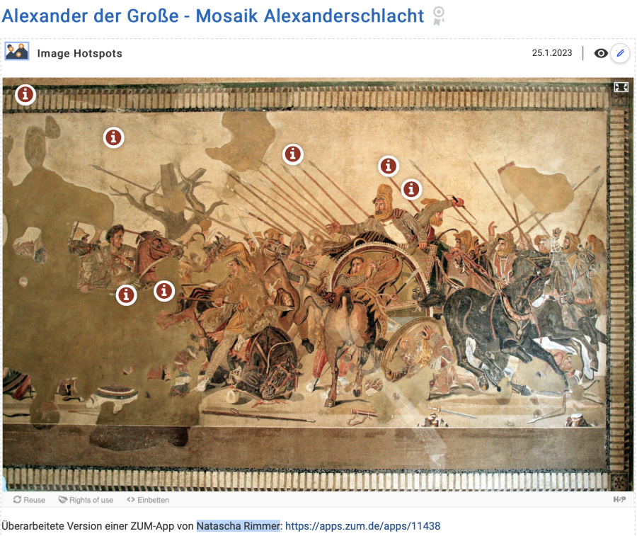 Cover: Alexander der Große - Mosaik Alexanderschlacht | ZUM-Apps