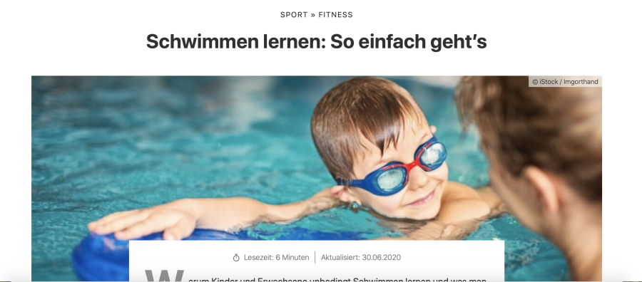 Cover: Schwimmen lernen: so einfach geht's 