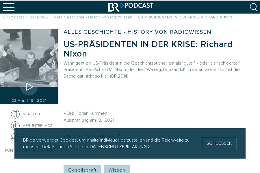 Cover: US-PRÄSIDENTEN IN DER KRISE: Richard Nixon