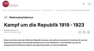 Cover: Kampf um die Republik 1919 - 1923