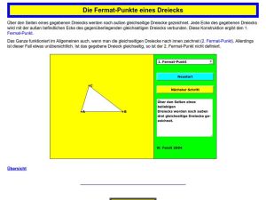 Cover: Die Fermat-Punkte eines Dreiecks