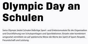 Cover: Olympic Day - Swiss Olympic Team