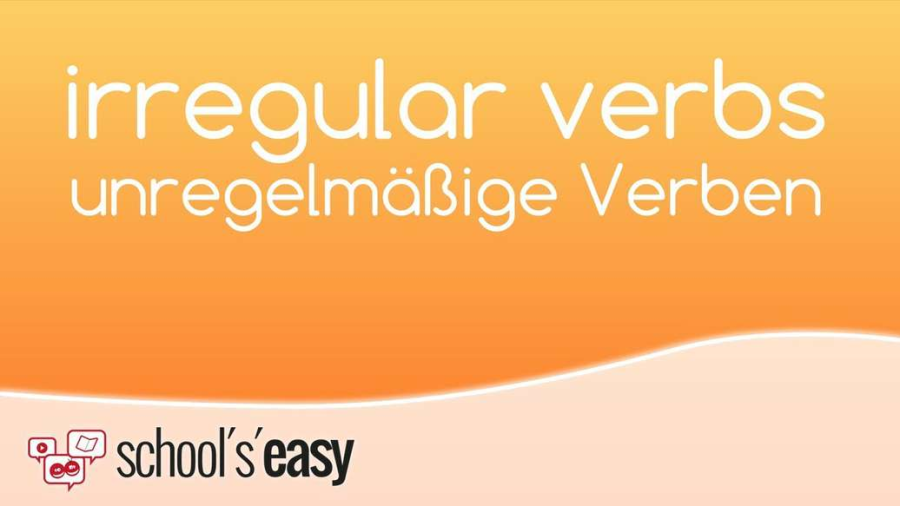 Cover: irregular verbs - unregelmäßige Verben im Englischen