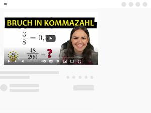 Cover: Bruch in Kommazahl umwandeln – Bruch in Dezimalzahl umwandeln im Kopf - YouTube