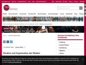 Cover: Struktur und Organisation der Medien