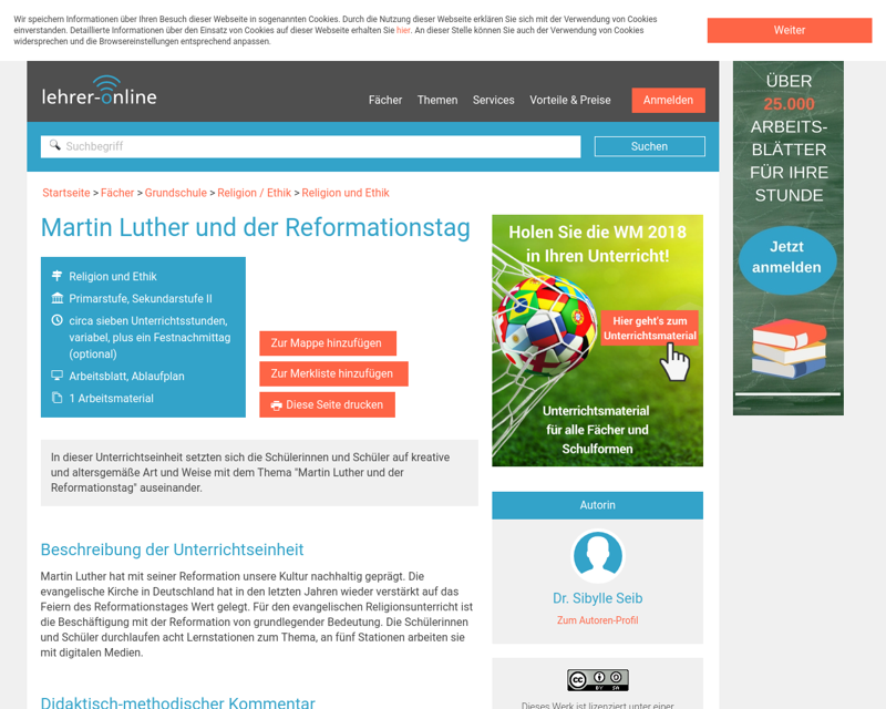 Cover: Martin Luther und der Reformationstag