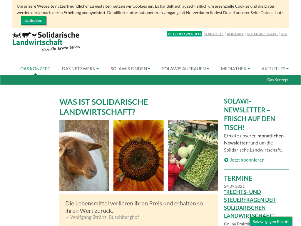 Cover: Das Konzept :: Netzwerk Solidarische Landwirtschaft