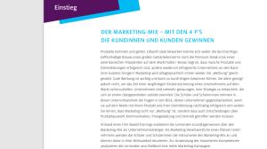 Cover: Der Marketing-Mix – mit den 4 P’s