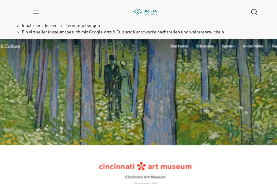 Cover: Ein virtueller Museumsbesuch mit Google Arts & Culture