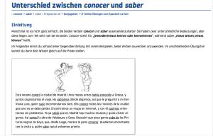 Cover: CONOCER und SABER | Erklärung und Übung