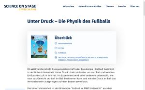 Cover: Unter Druck – Die Physik des Fußballs | Science On Stage