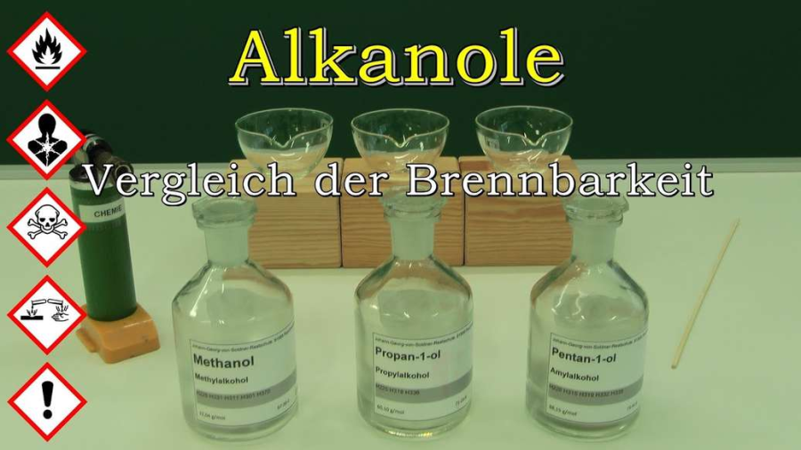 Cover: Alkanole - Vergleich der Brennbarkeit