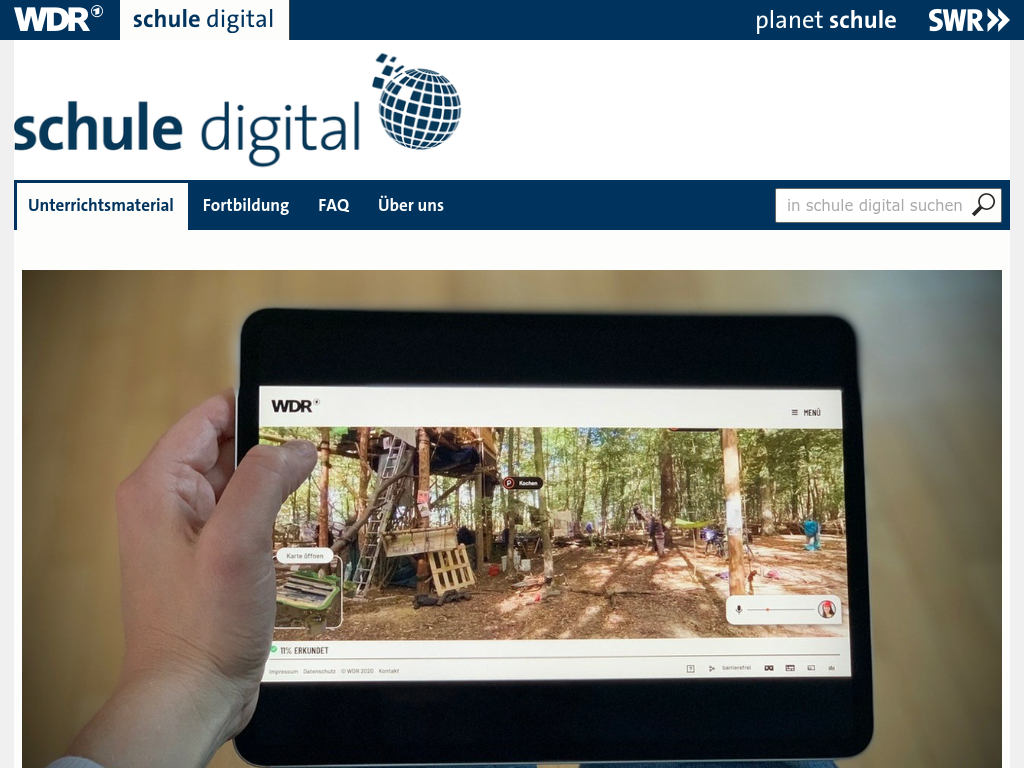 Cover: Virtuell ein Braunkohlegebiet erkunden, Virtual-Reality-Anwendung - Unterrichtsmaterial - schule digital - WDR