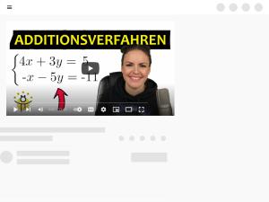 Cover: ADDITIONSVERFAHREN mit 2 Variablen – lineare Gleichungssysteme lösen - YouTube