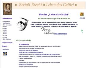 Cover: Bertolt Brecht: Leben des Galilei - Unterrichtsvorschläge und -materialien