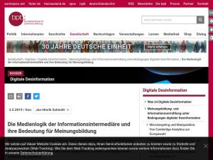 Cover: Die Medienlogik der Informationsintermediäre und ihre Bedeutung für Meinungsbildung