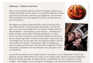 Cover: Halloween - Tradition und Trend | Leseverstehen