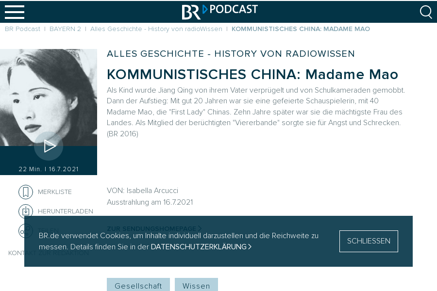 Cover: KOMMUNISTISCHES CHINA: Madame Mao