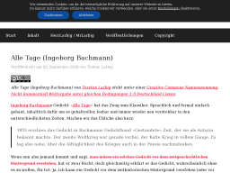 Cover: Alle Tage (Ingeborg Bachmann) | herrlarbig.de