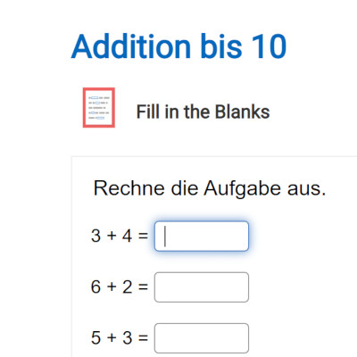 Cover: Addition bis 10