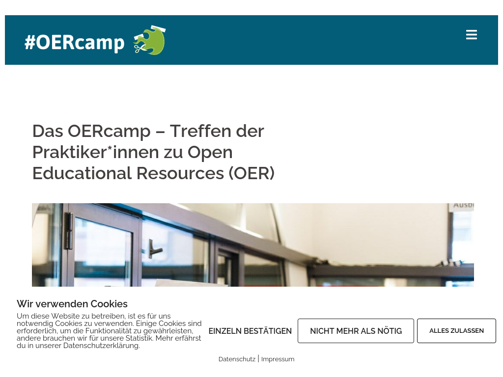 Cover: #OERcamp – Treffen der Praktiker*innen zu OER