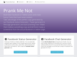 Cover: Fake Tweet,Chat & Facebook Status Generator | Prank Me Not