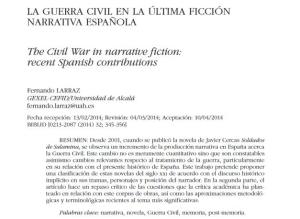 Cover: La guerra civil en la última ficción narrativa española