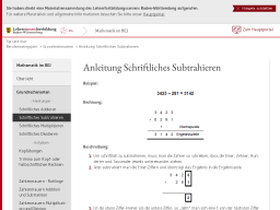Cover: Anleitung Schriftliches Subtrahieren