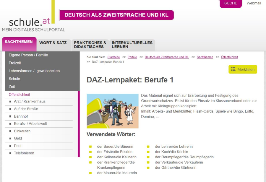 Cover: DAZ-Lernpaket | Berufe
