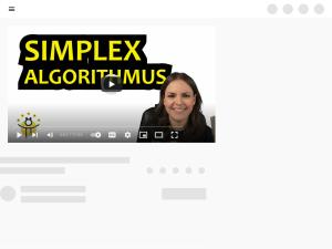 Cover: SIMPLEX Algorithmus – lineare Optimierung, Tableau - YouTube